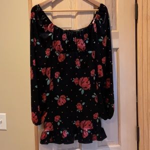 Forever 21 Floral velvet dress